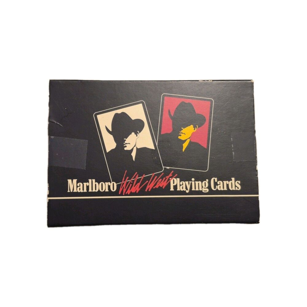 MARLBORO WILD WEST 1991 CARD DECK PACK OF TWO - ONE SEALED Collectible